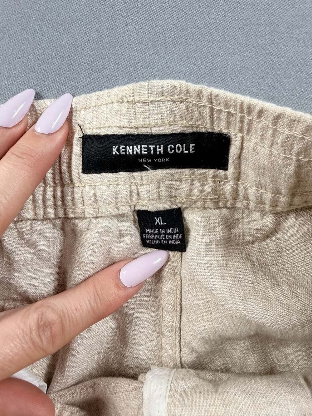 Kenneth Cole New York Linen Blend Cargo Shorts XL - Picture 4 of 6